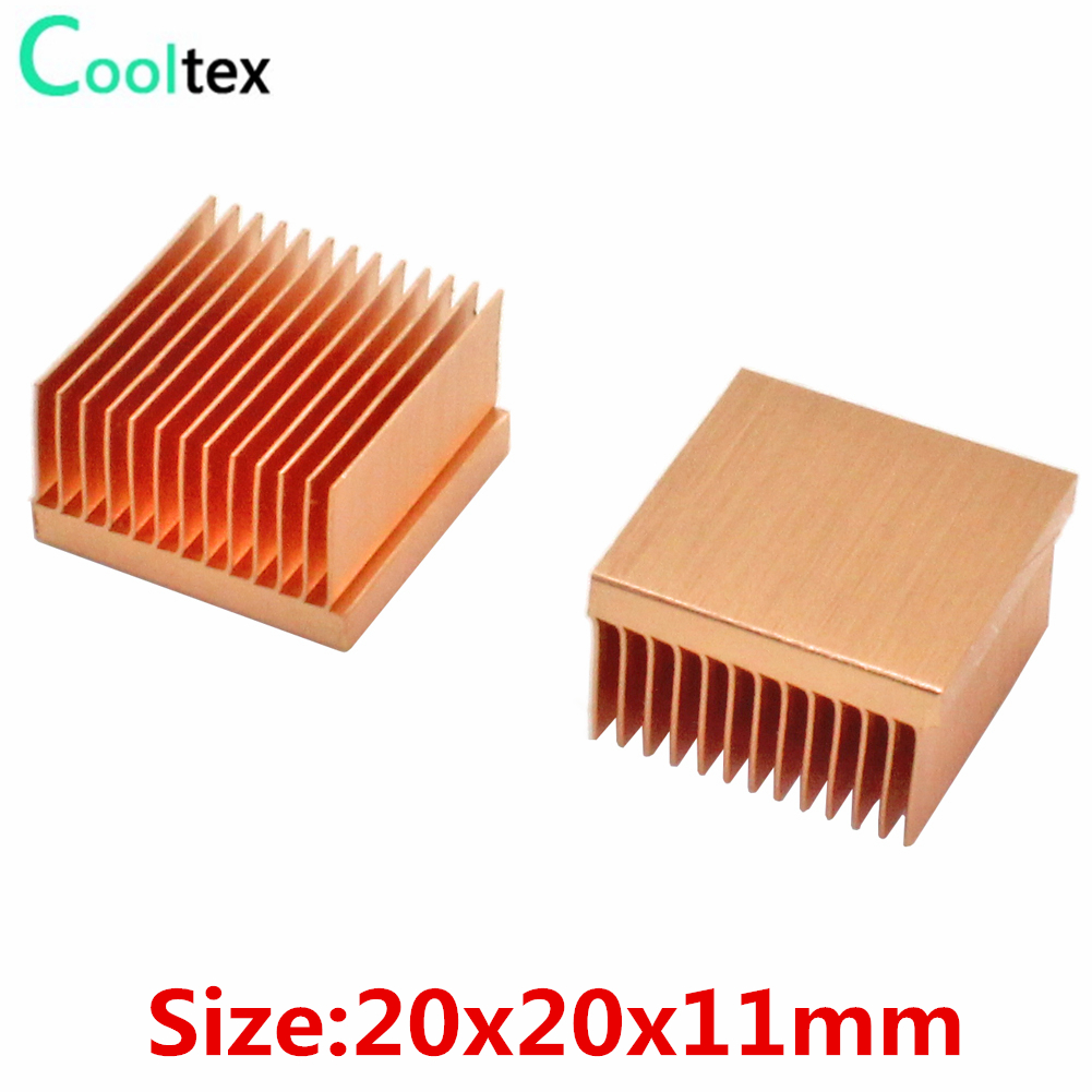 Raspberry Pi Water Cooling Kit - 2pcs Zuiver Koper Heatsink 20x20x11mm Kleine