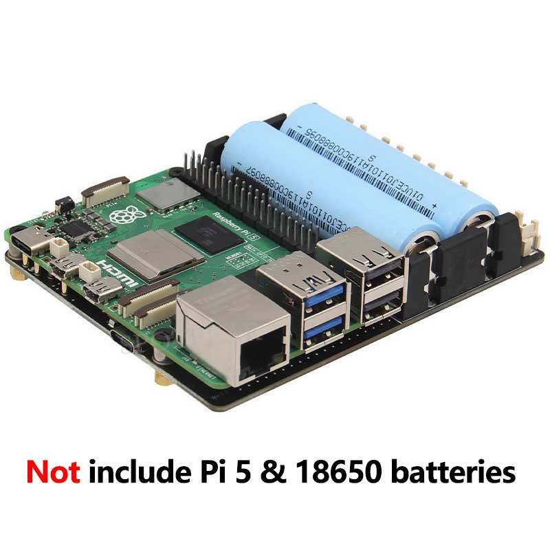 Raspberry Pi Uninterrupted Power Supply Ups 18650 - X1201 Raspberry Pi 5 UPS-uitbreidingskaart voor