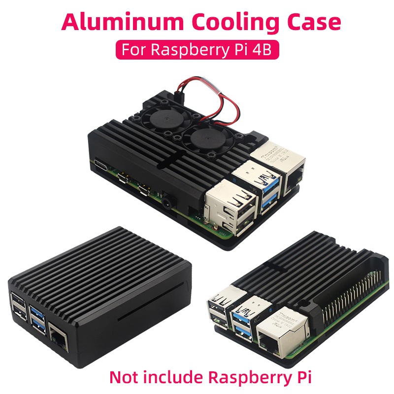 Raspberry Pi Water Cooling Kit - Aluminium behuizing voor Raspberry Pi 4