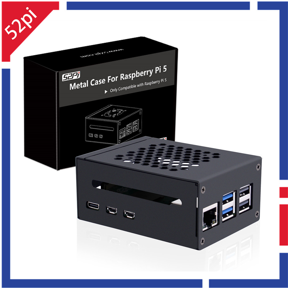 Argon One V3 M.2 Nvme Case - 52Pi Raspberry Pi 5 metalen behuizing