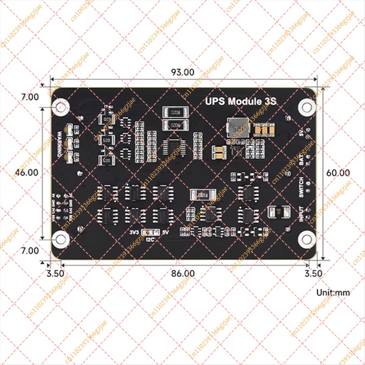 Raspberry Pi Uninterrupted Power Supply Ups 18650 - FY Persevering- Voor Raspberry Pi 5