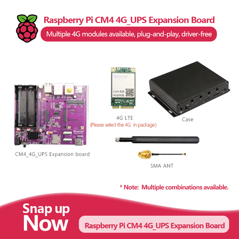 Raspberry Pi Uninterrupted Power Supply Ups 18650 - Raspberry Pi CM4 4G_UPS Uitbreidingskaart voor