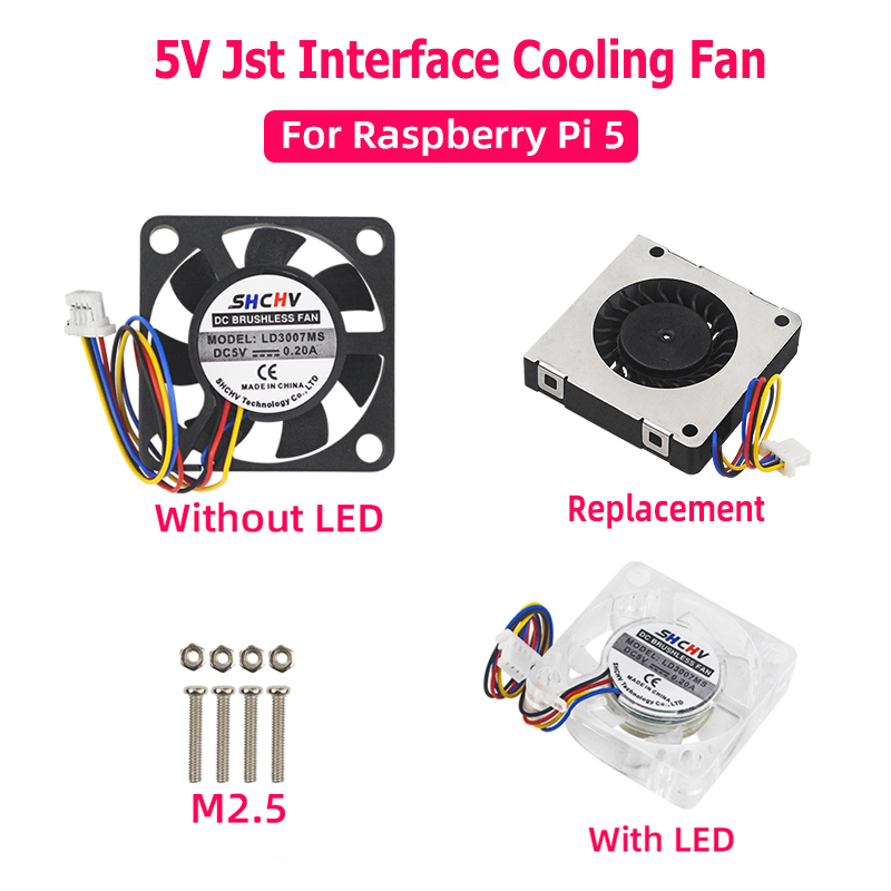 Raspberry Pi Water Cooling Kit - 5V Koelventilator JST Interface PWM Snelheid