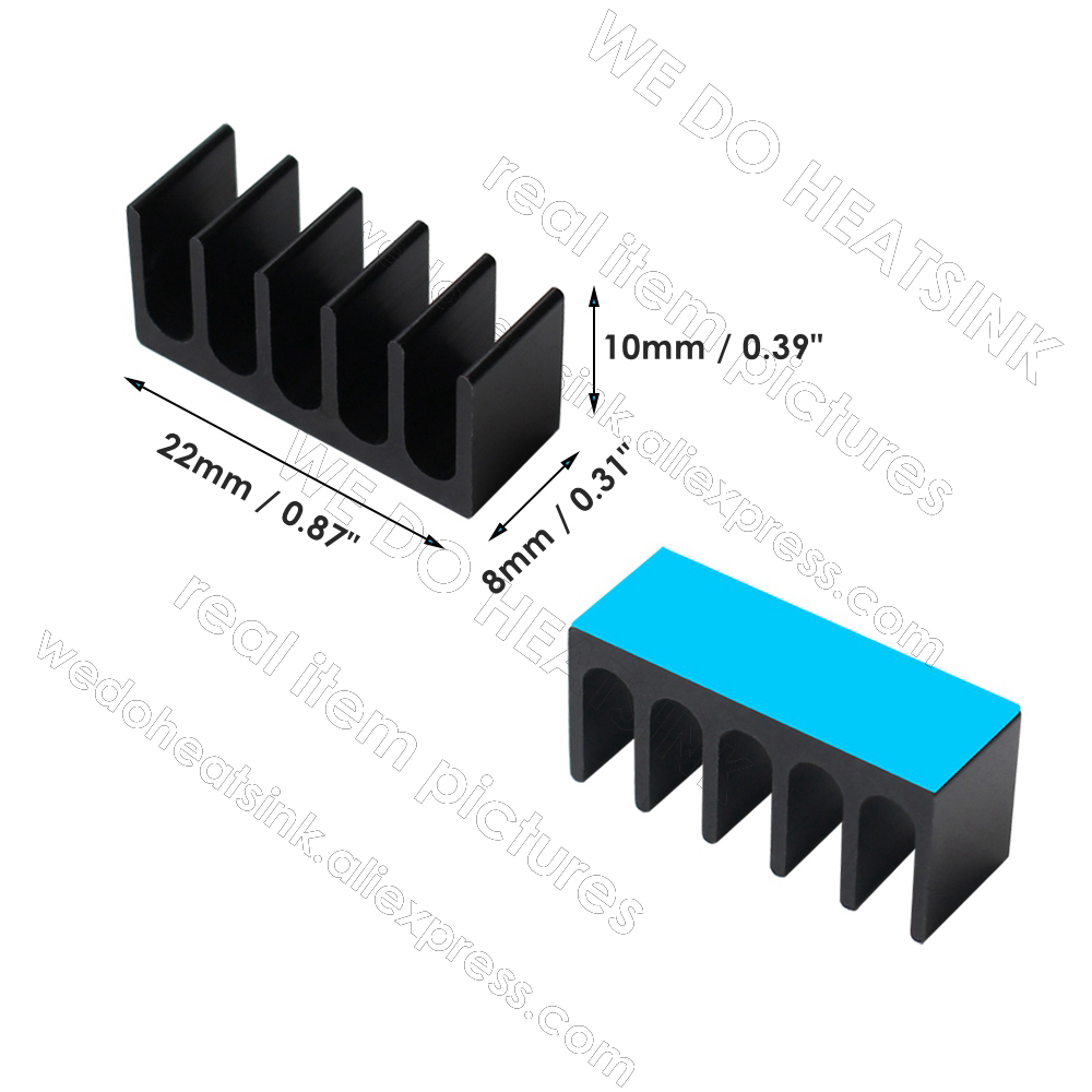 WIJ DOEN HEATSINK 8x22x10mm Al - Raspberry Pi Water Cooling Kit recensie en prijs