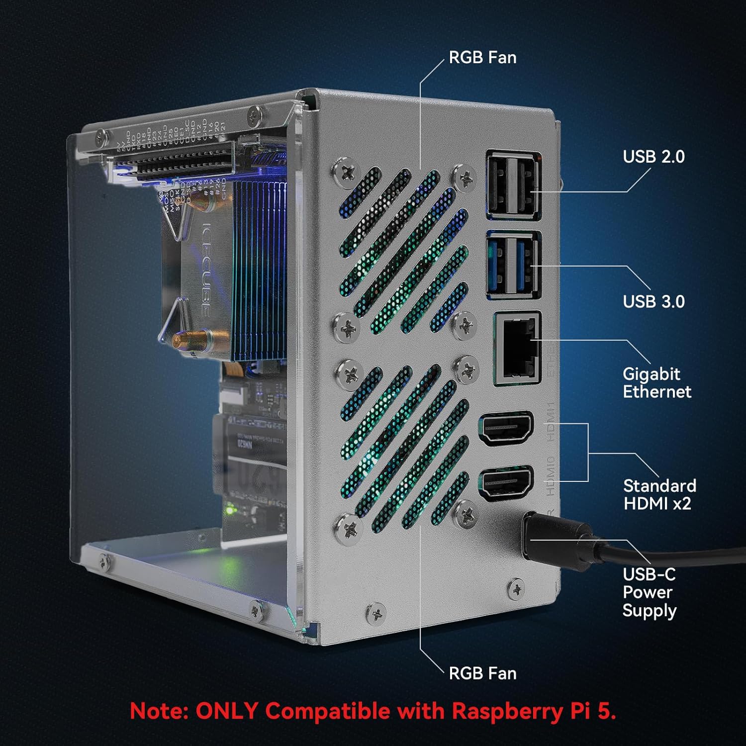 Pironman 5 NVMe M.2 SSD PCIe 2 - Raspberry Pi Ai Kit Hailo-8L recensie en prijs