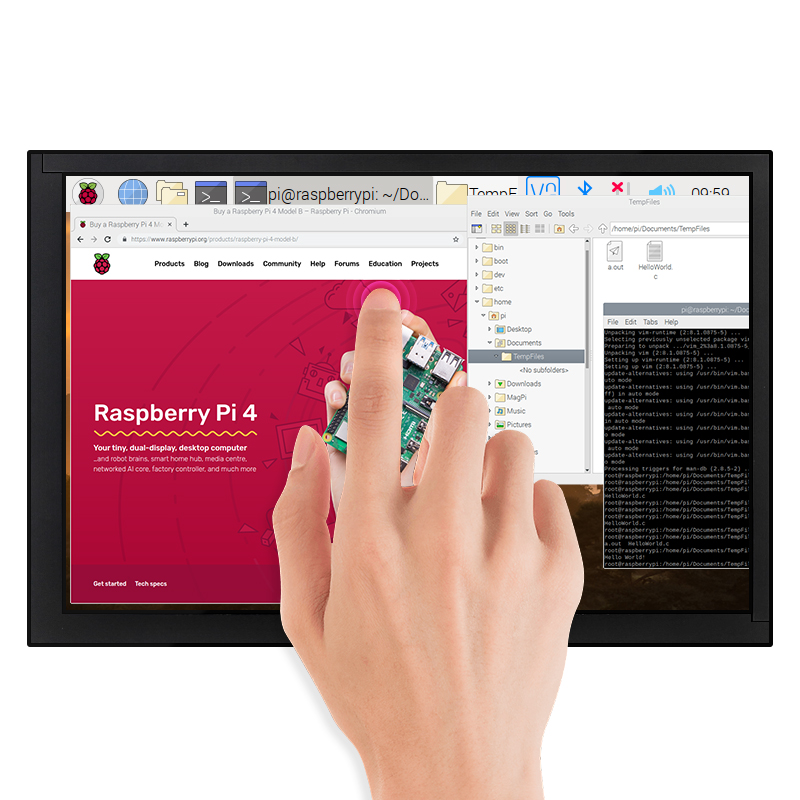 10,1 inch Raspberry Pi 4B touc - Raspberry Pi 10.1 Inch Capacitive Touch Screen Ips recensie en prijs