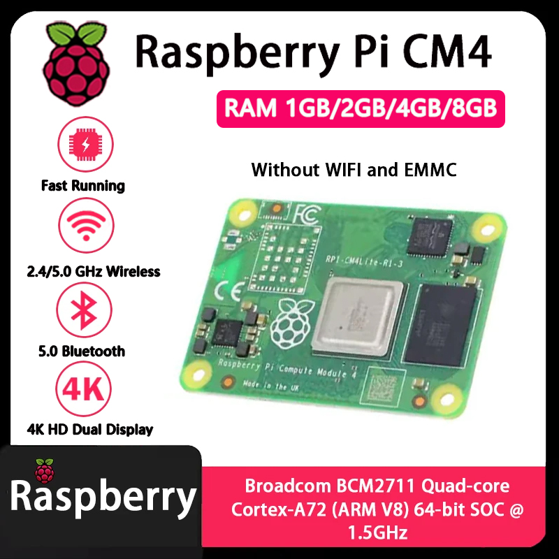 Raspberry Pi CM4 1 GB/2 GB/4 G - Raspberry Pi Compute Module 4 8Gb 32Gb Emmc recensie en prijs