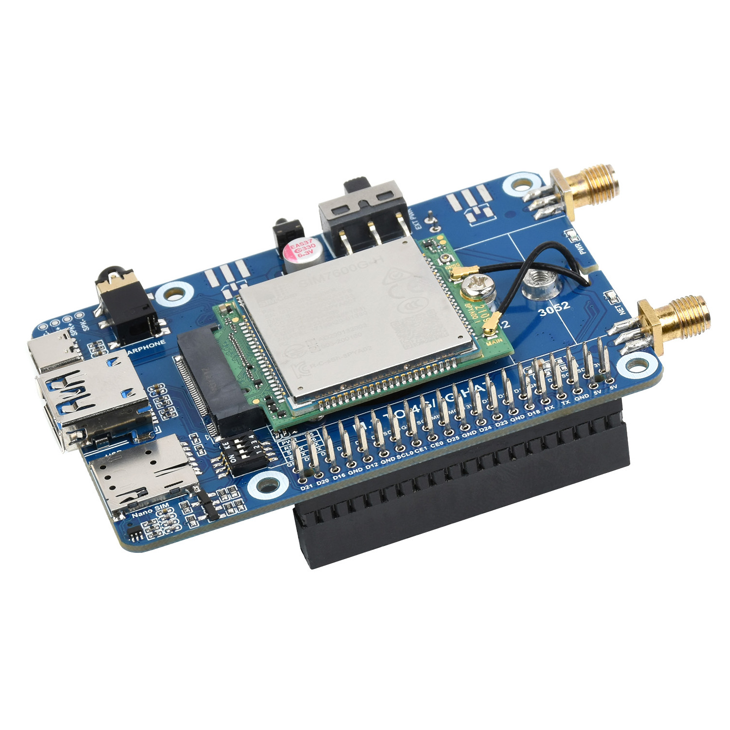 VivaChip Tech4G LTE GPS HAT Ko - Raspberry Pi 4 8Gb Ram Kit recensie en prijs